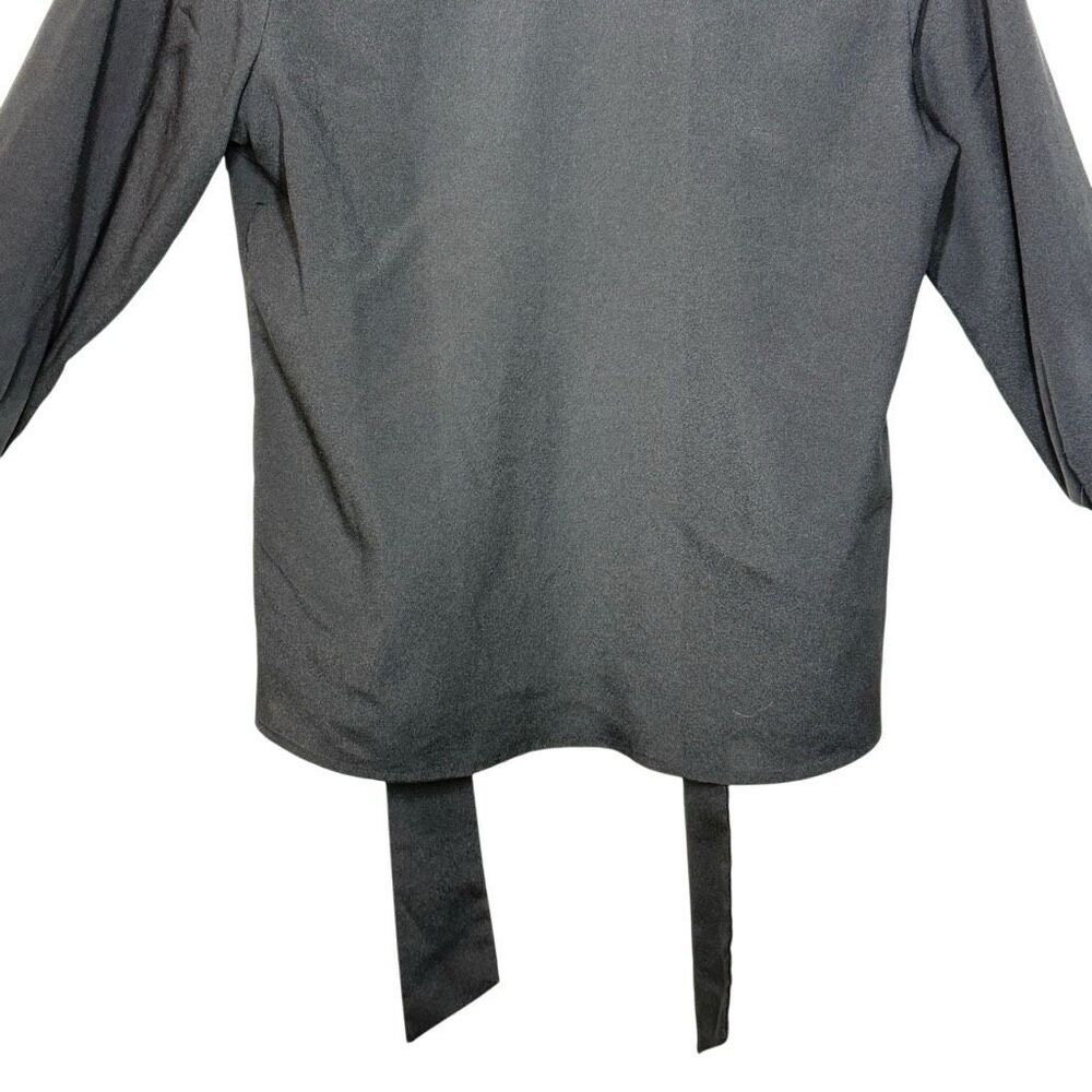 Iris Basic Black Long Sleeve Button Up Blouse Top… - image 6